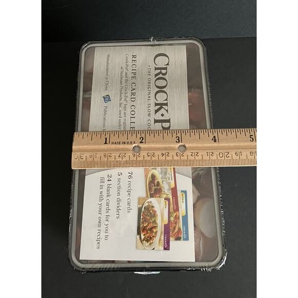 Crock Pot Slow Cooker Recipe Collection Tin 76 Cards 5 Dividers New Sealed - Picture 6 of 6